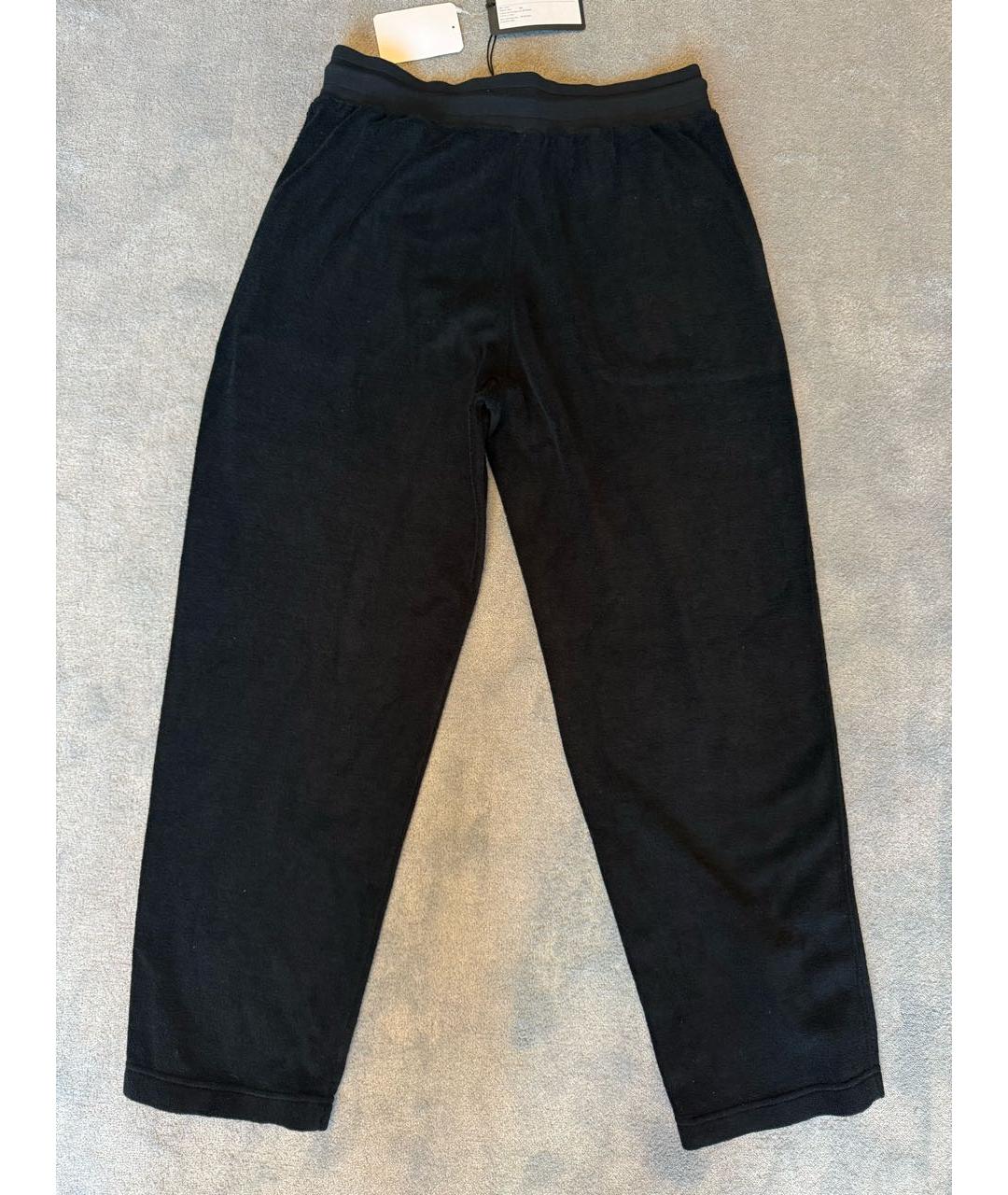 KITON Черные хлопко-эластановые повседневные брюки, фото 2