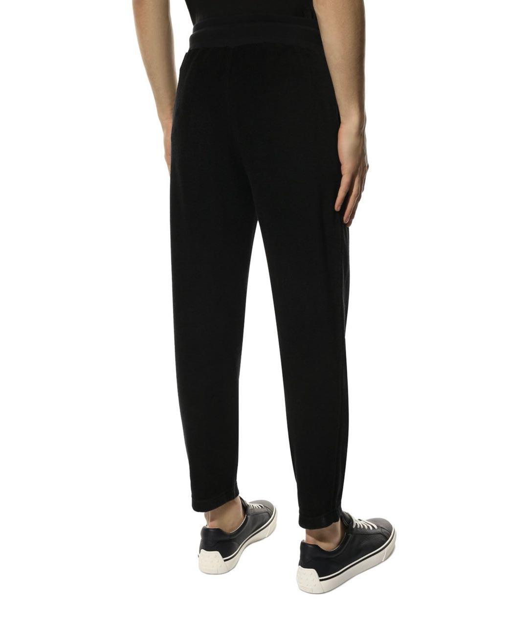 KITON Черные хлопко-эластановые повседневные брюки, фото 5