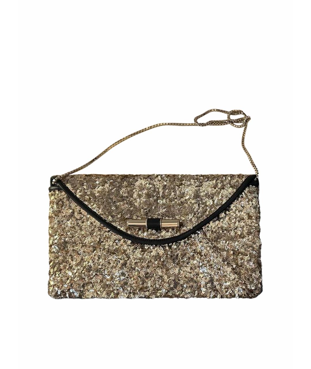 JIMMY CHOO Золотая кожаная сумка через плечо, фото 1