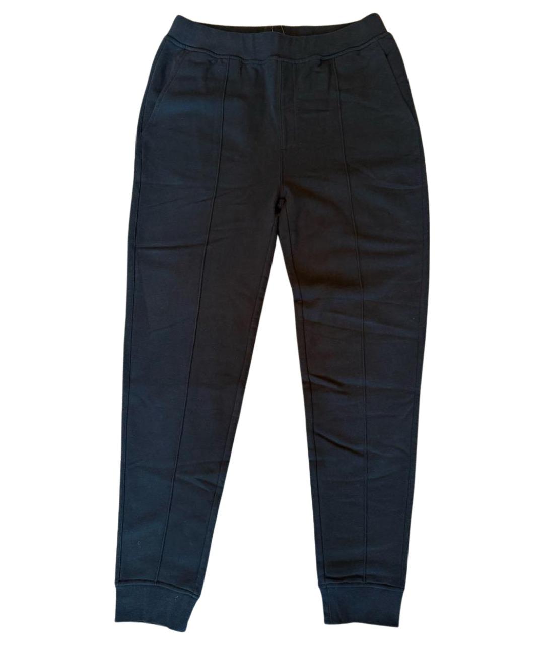 CORNELIANI Темно-синие хлопко-эластановые повседневные брюки, фото 1