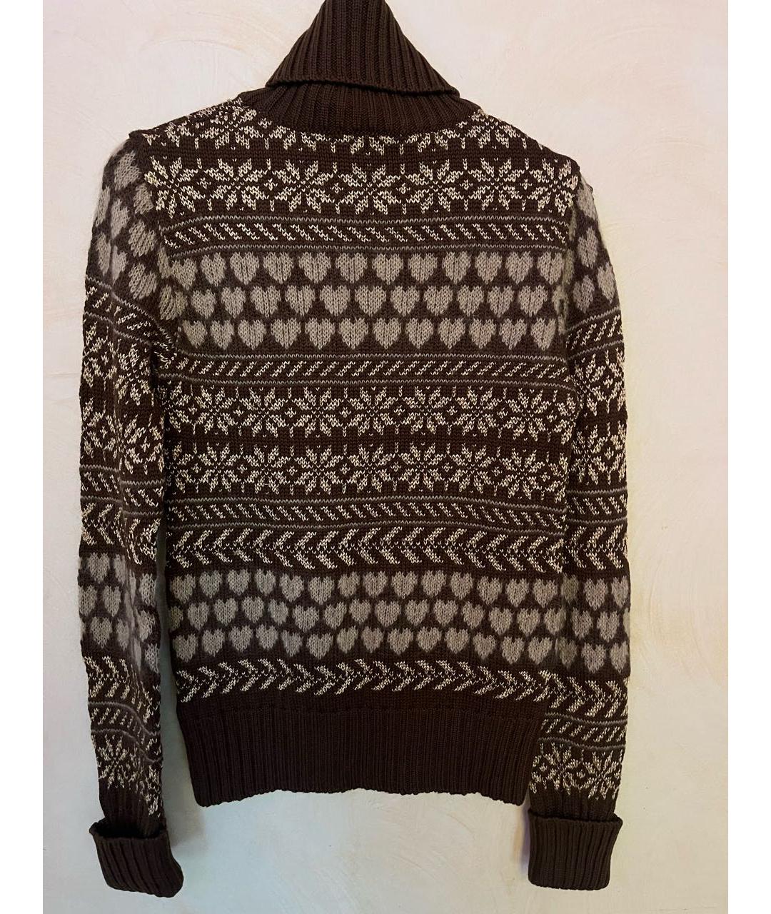 MOSCHINO Коричневый шерстяной джемпер / свитер, фото 2