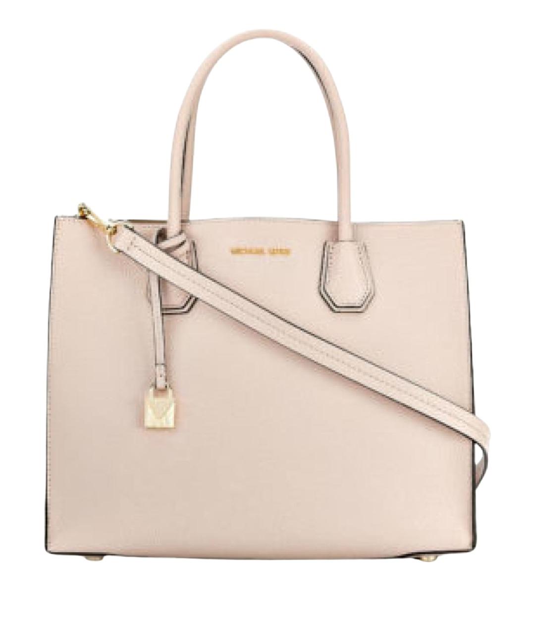 MICHAEL KORS Розовая кожаная сумка с короткими ручками, фото 1