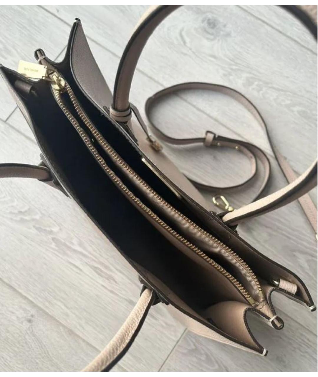 MICHAEL KORS Розовая кожаная сумка с короткими ручками, фото 2