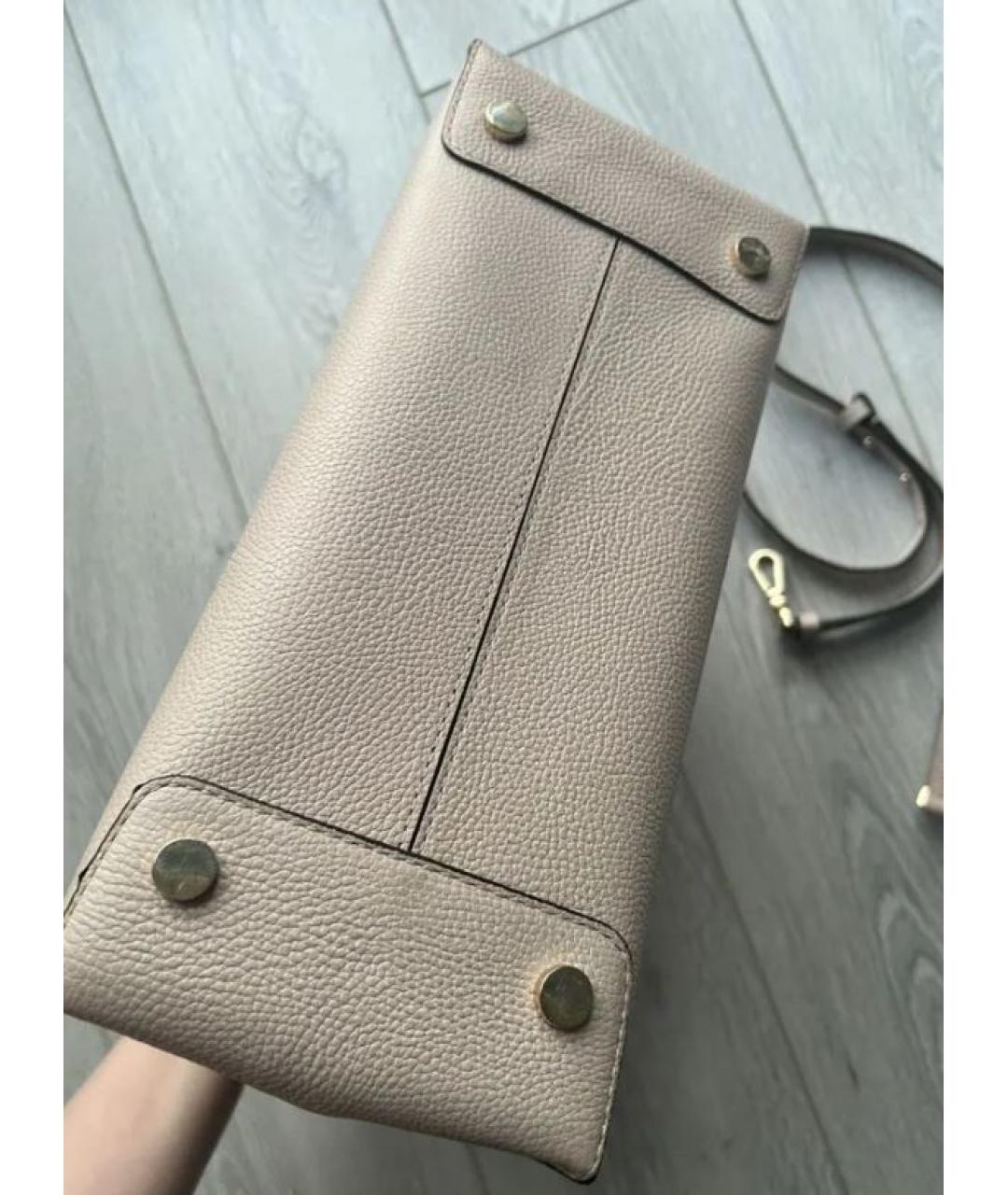 MICHAEL KORS Розовая кожаная сумка с короткими ручками, фото 5