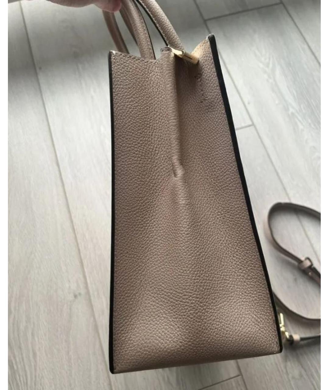 MICHAEL KORS Розовая кожаная сумка с короткими ручками, фото 7