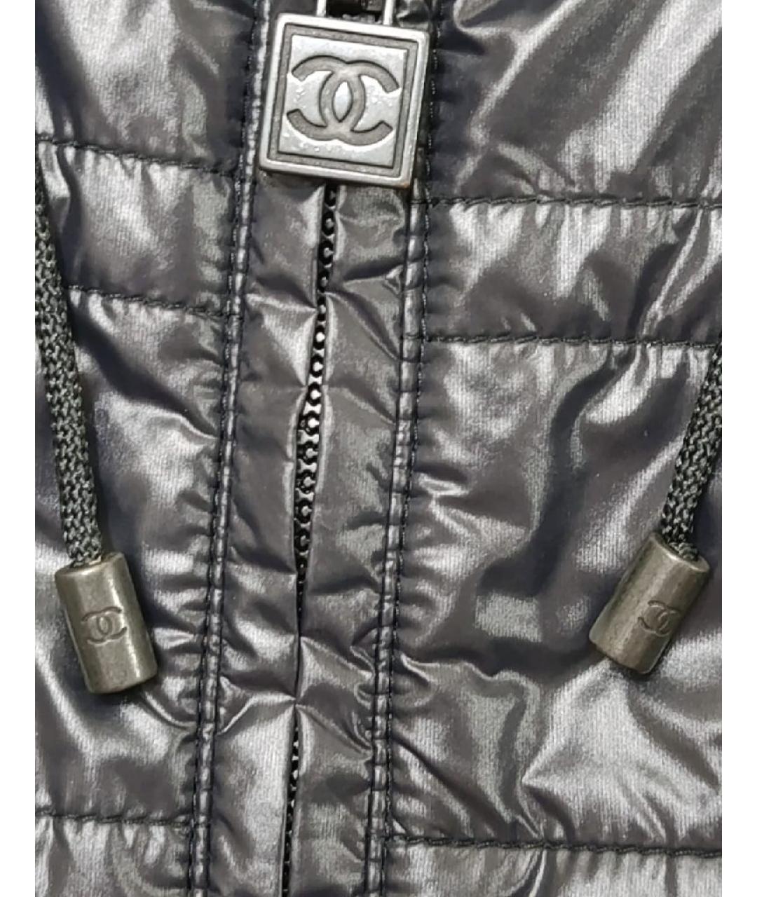 CHANEL Черная полиамидовая куртка, фото 4