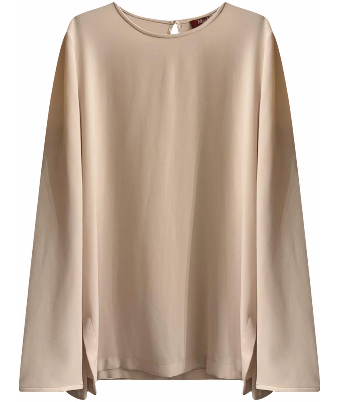 MAX MARA STUDIO Бежевая ацетатная рубашка, фото 1