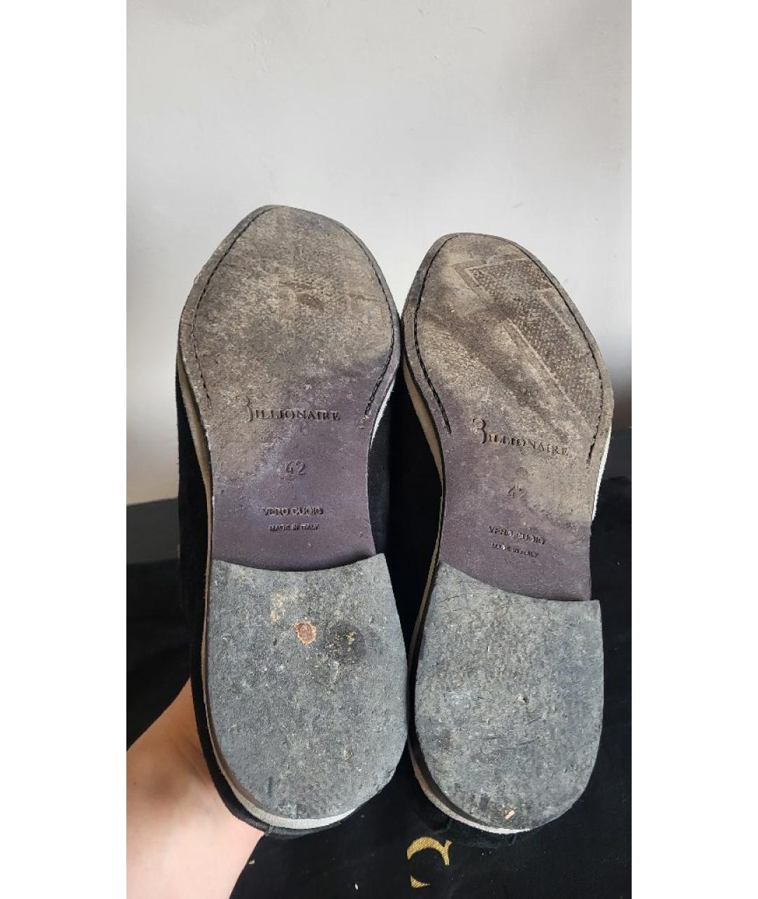 BILLIONAIRE Черные замшевые лоферы, фото 6