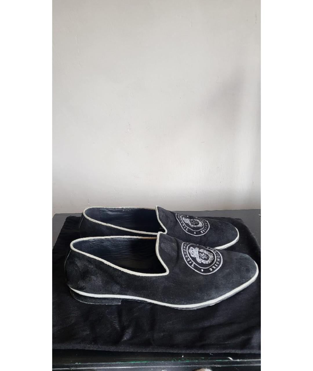BILLIONAIRE Черные замшевые лоферы, фото 8