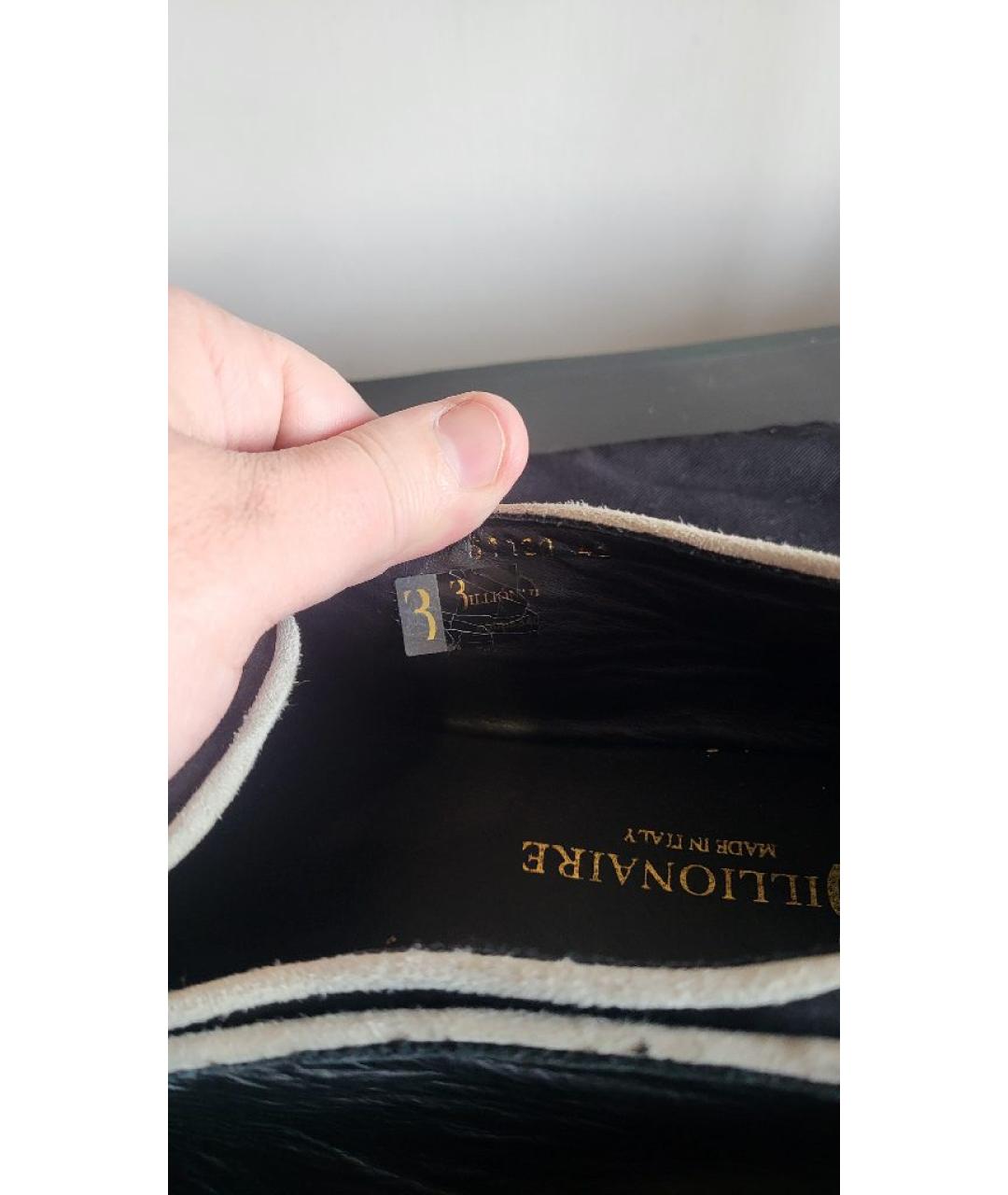 BILLIONAIRE Черные замшевые лоферы, фото 5