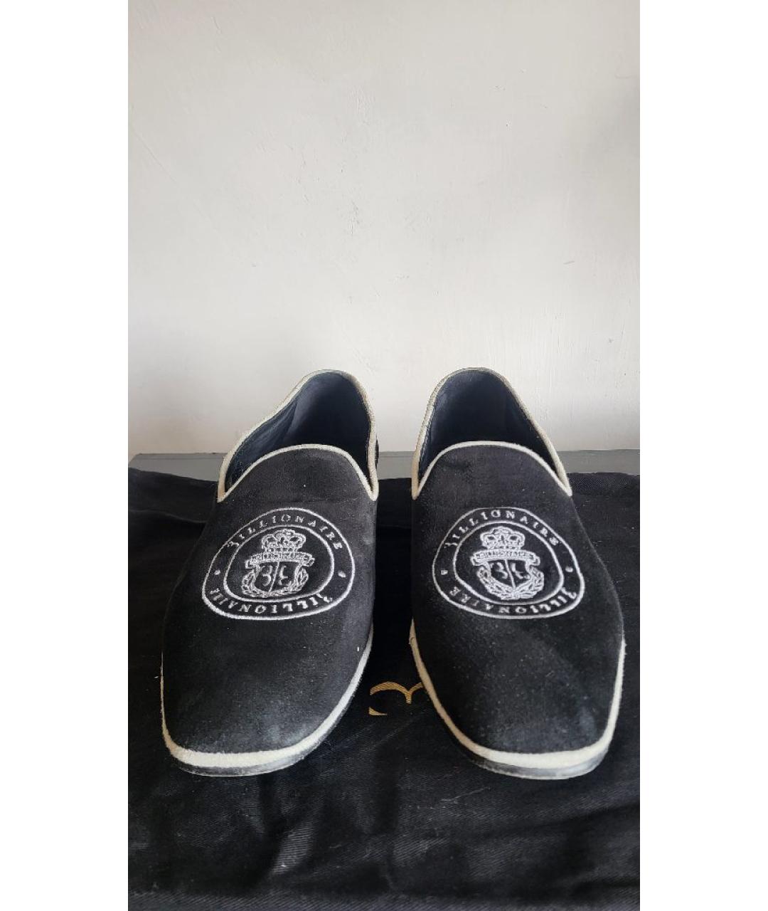 BILLIONAIRE Черные замшевые лоферы, фото 2