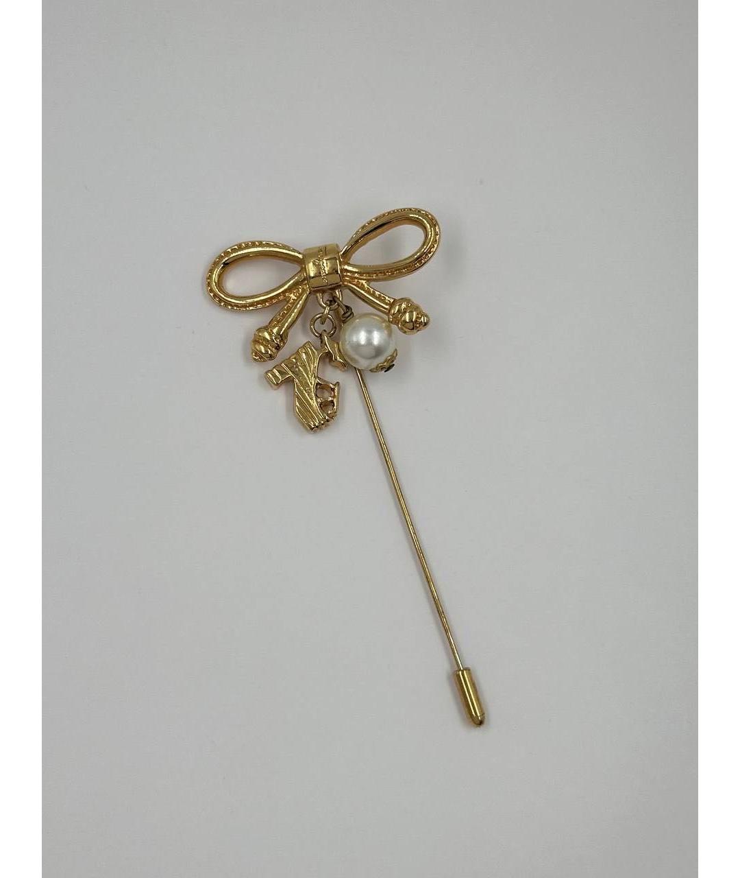 FERRAGAMO Золотая металлическая булавка / брошь, фото 6