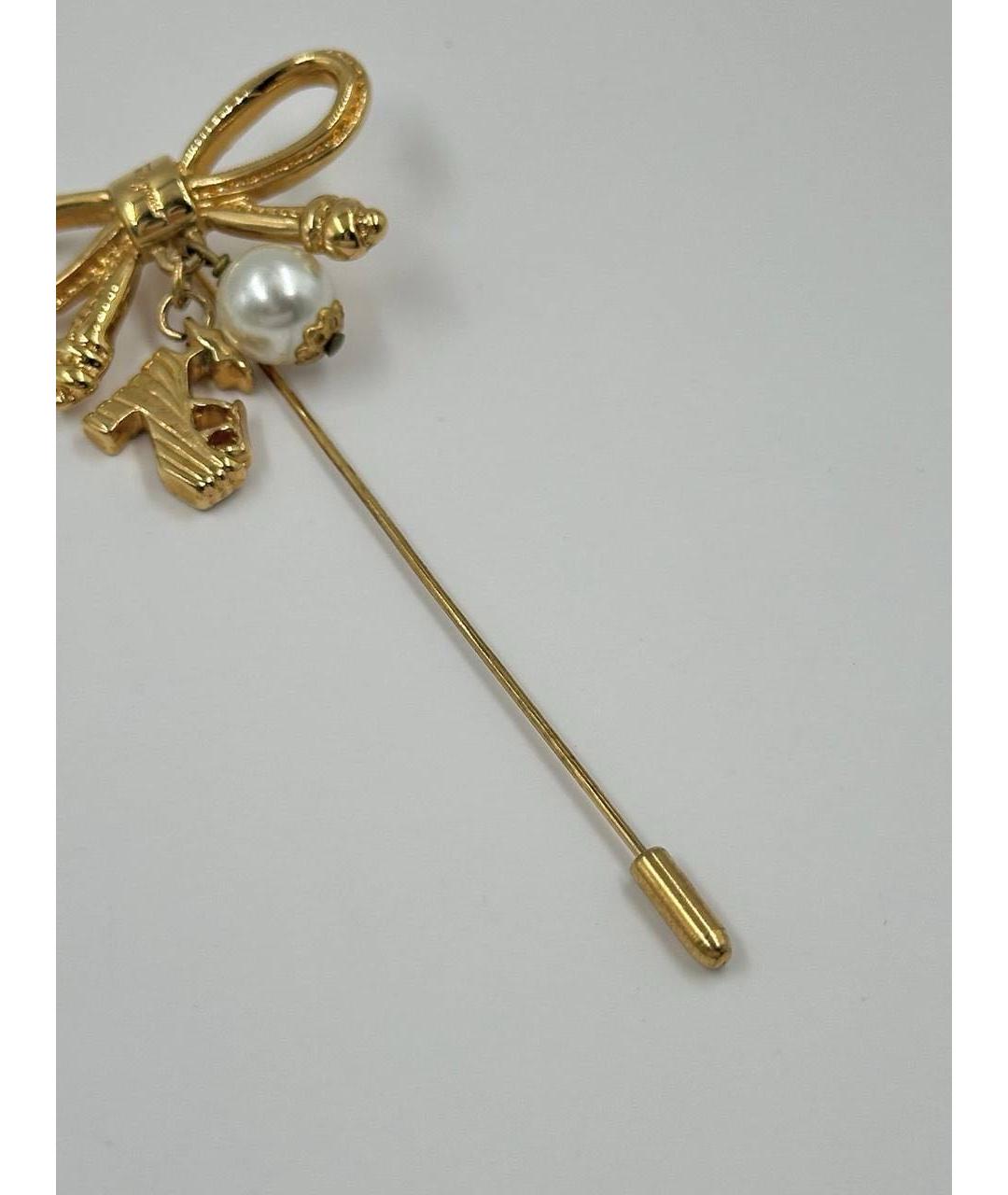 FERRAGAMO Золотая металлическая булавка / брошь, фото 2