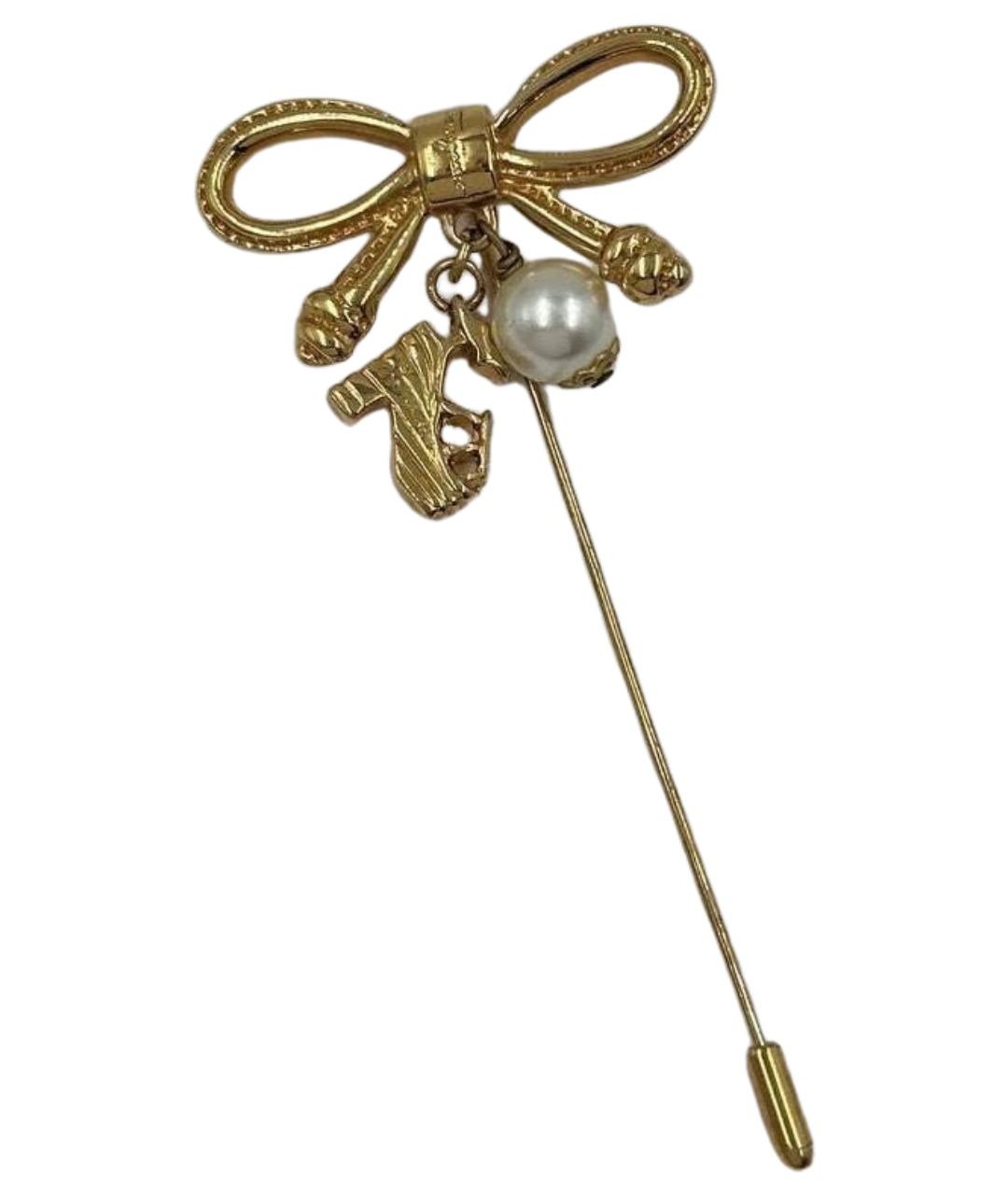 FERRAGAMO Золотая металлическая булавка / брошь, фото 1