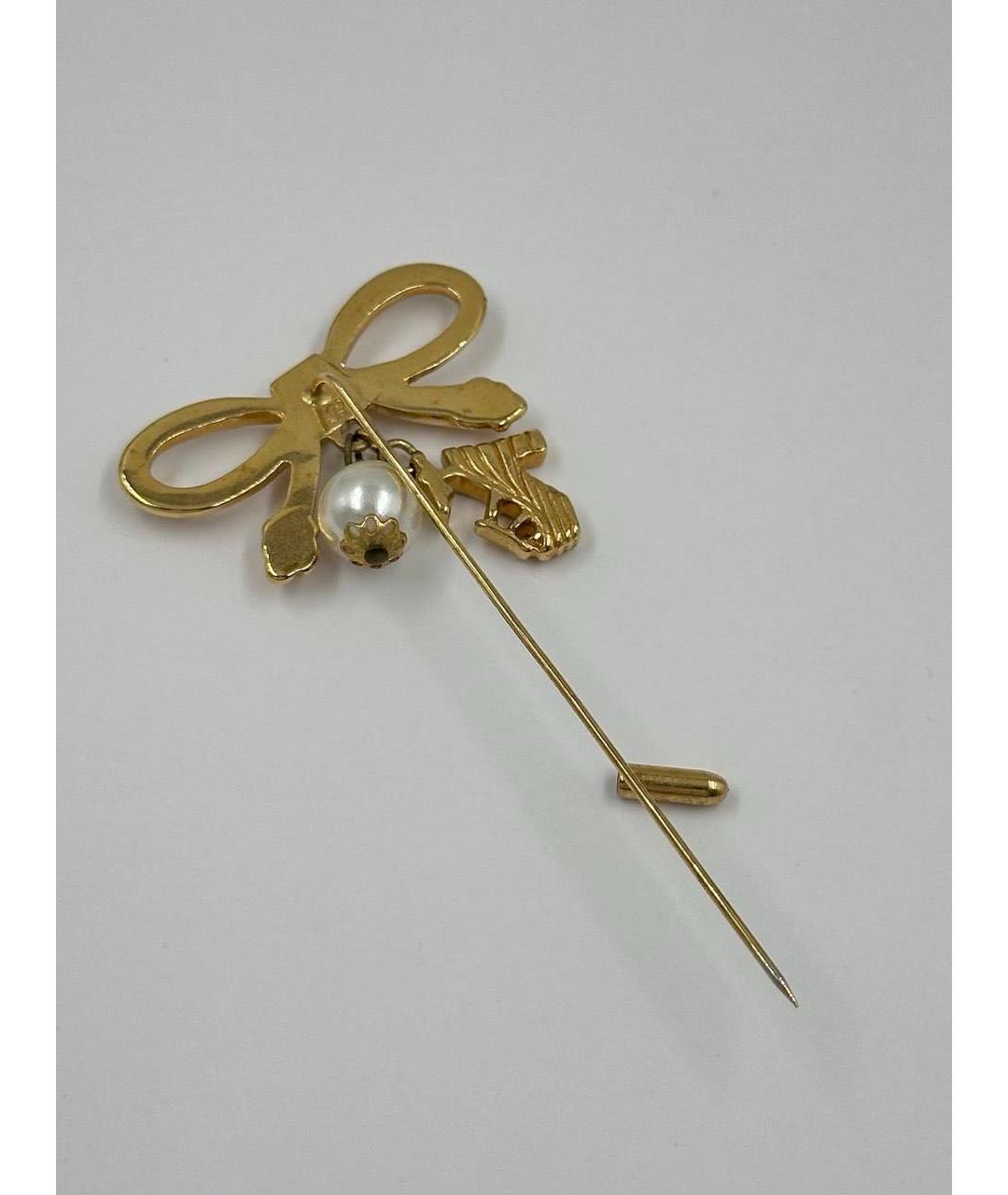 FERRAGAMO Золотая металлическая булавка / брошь, фото 3
