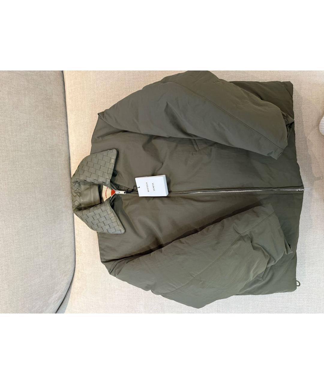 BOTTEGA VENETA Хаки полиэстеровая куртка, фото 8