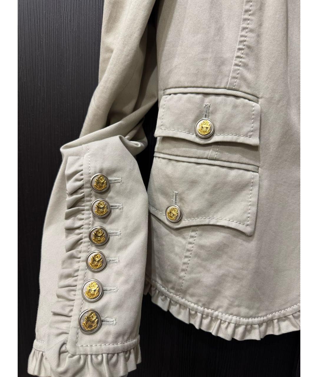 DOLCE&GABBANA Бежевый хлопковый костюм с брюками, фото 4