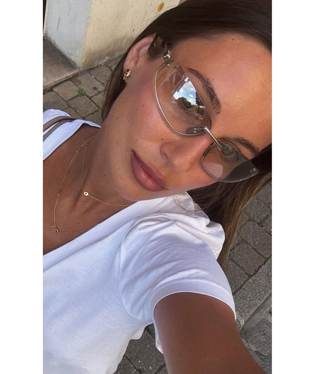 MIU MIU Серебряные металлические солнцезащитные очки, фото 5