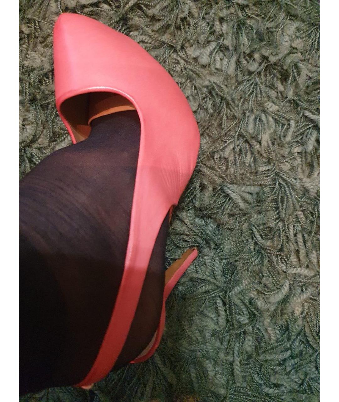 MAISON MARGIELA Розовые кожаные туфли, фото 6