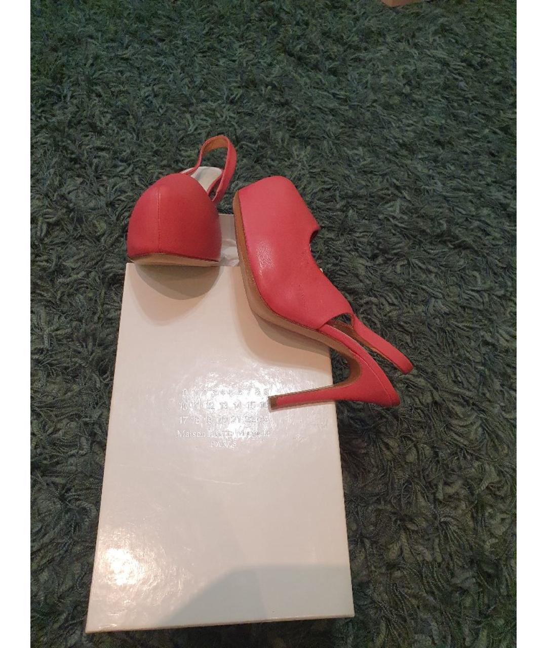 MAISON MARGIELA Розовые кожаные туфли, фото 3