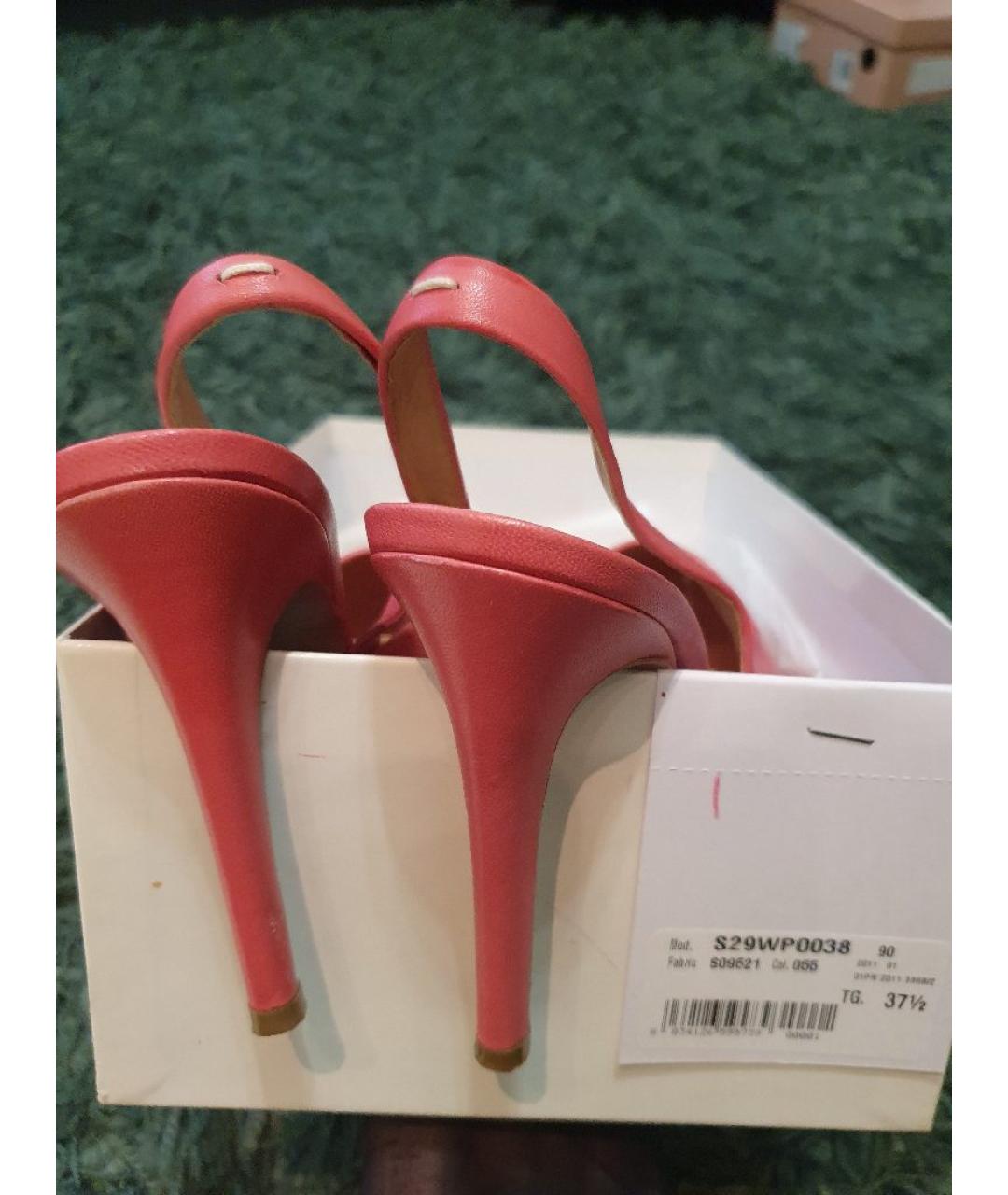 MAISON MARGIELA Розовые кожаные туфли, фото 8