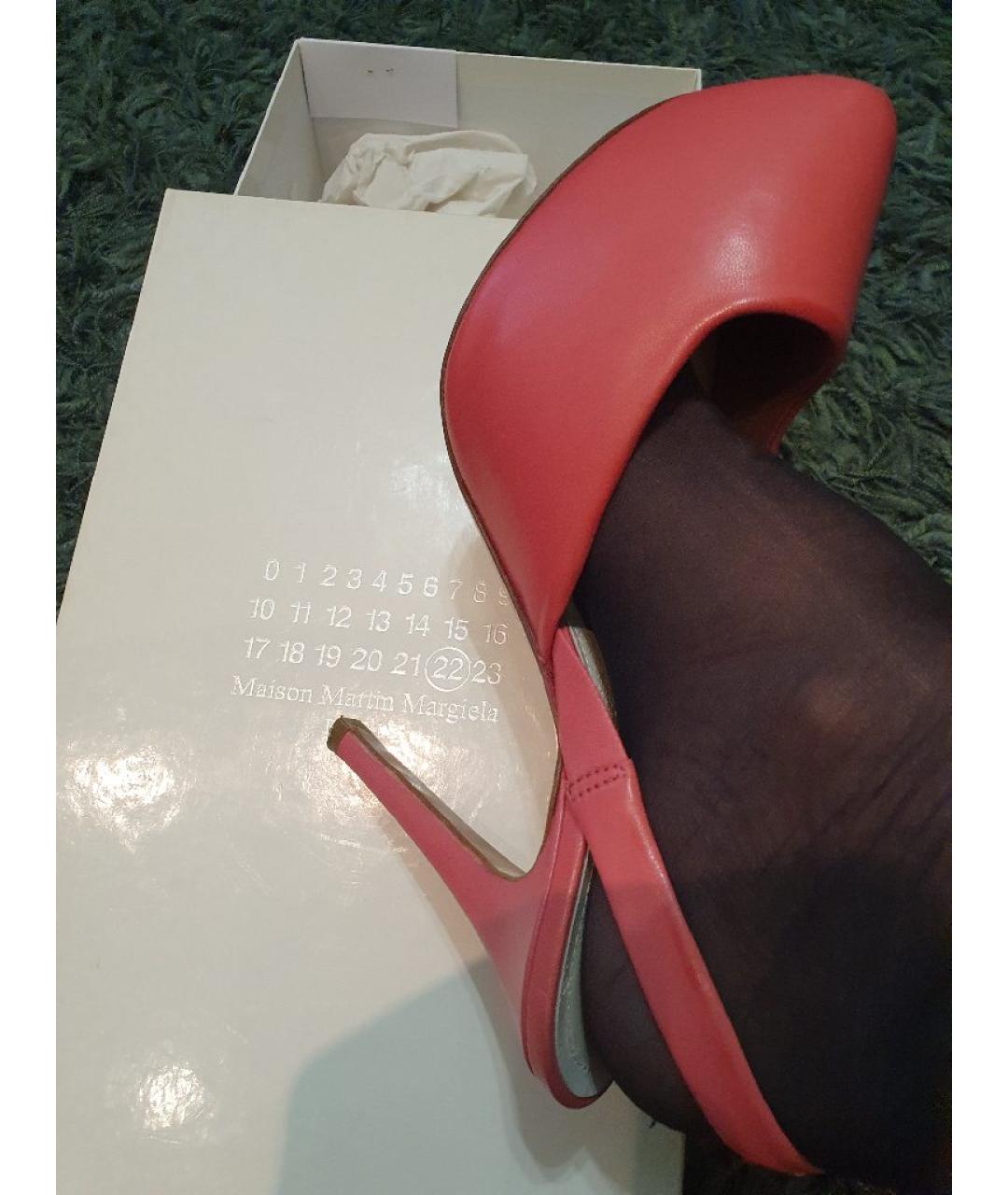 MAISON MARGIELA Розовые кожаные туфли, фото 7