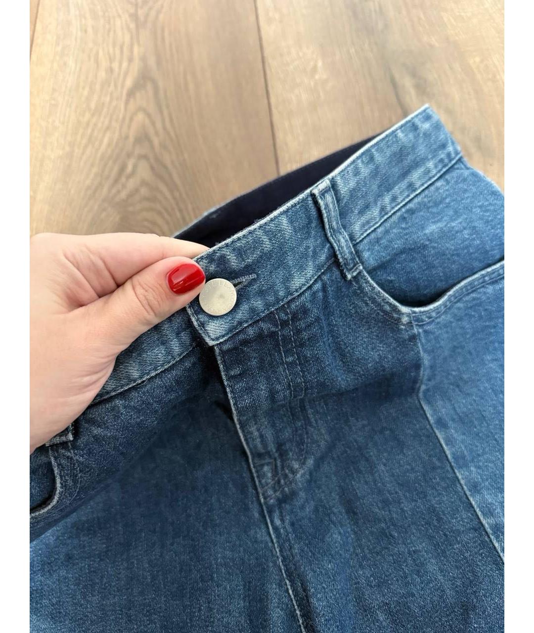 STELLA MCCARTNEY Голубые хлопковые прямые джинсы, фото 5