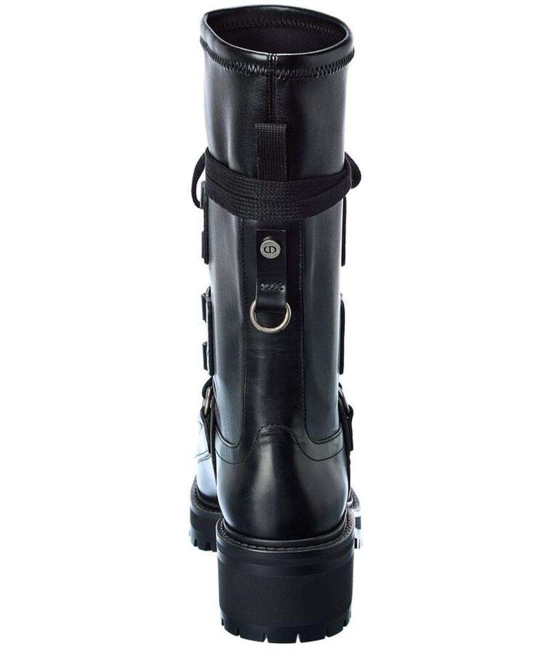 CHRISTIAN DIOR Черные кожаные ботинки, фото 4