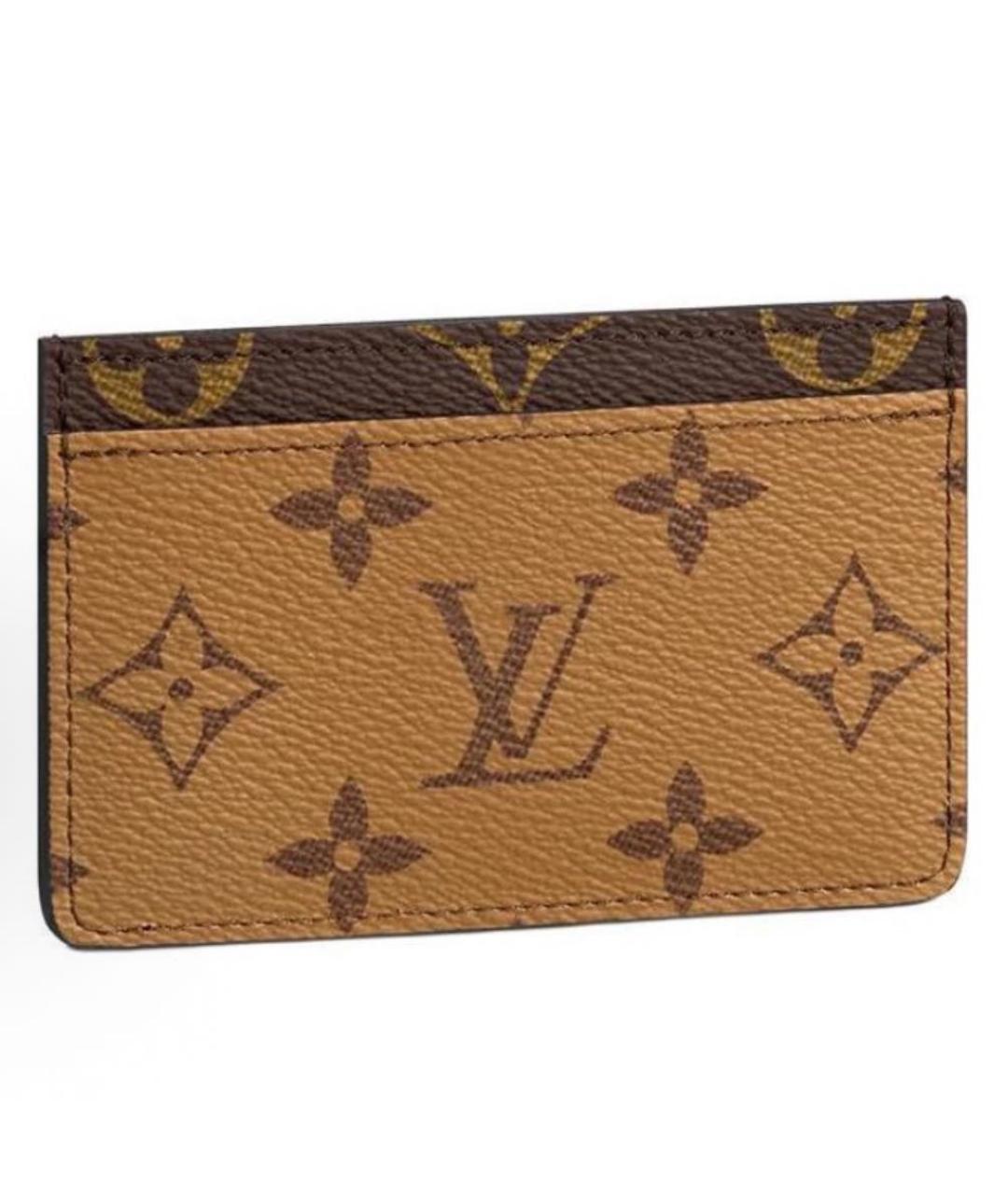 LOUIS VUITTON Коричневый кардхолдер, фото 4