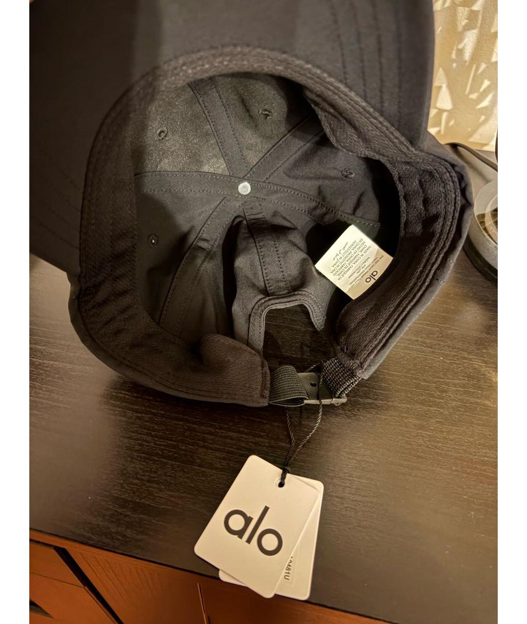 ALO YOGA Черная кепка, фото 2