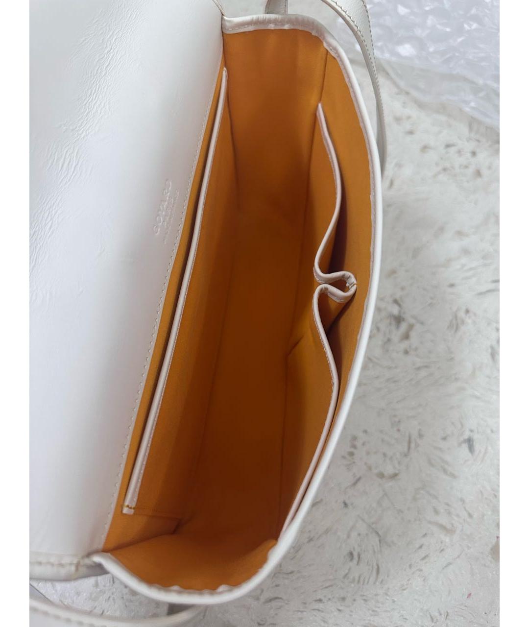 GOYARD Белая кожаная сумка на плечо, фото 4