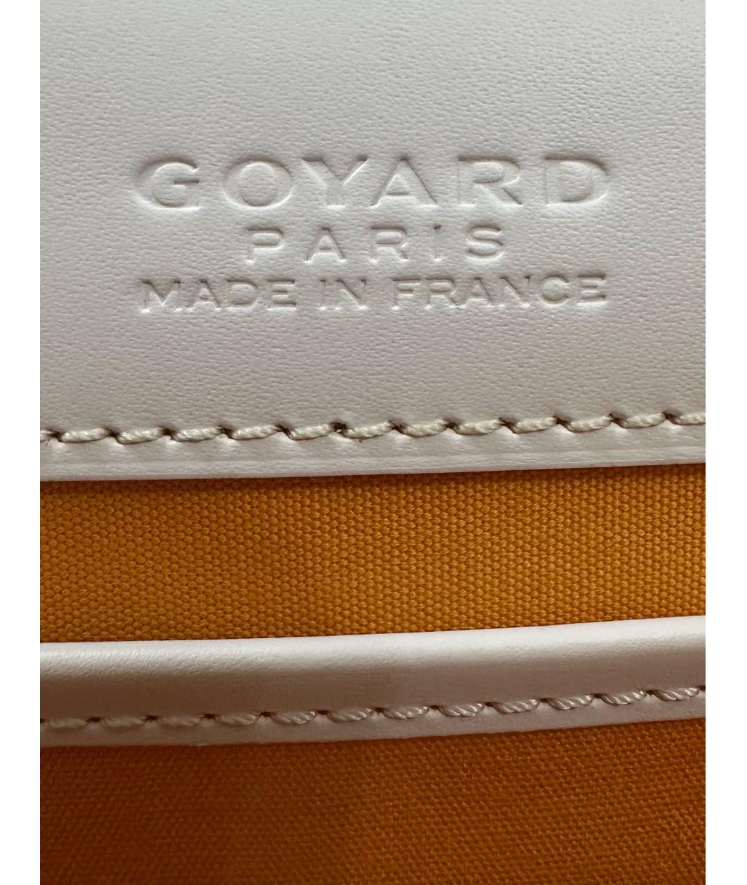 GOYARD Белая кожаная сумка на плечо, фото 7