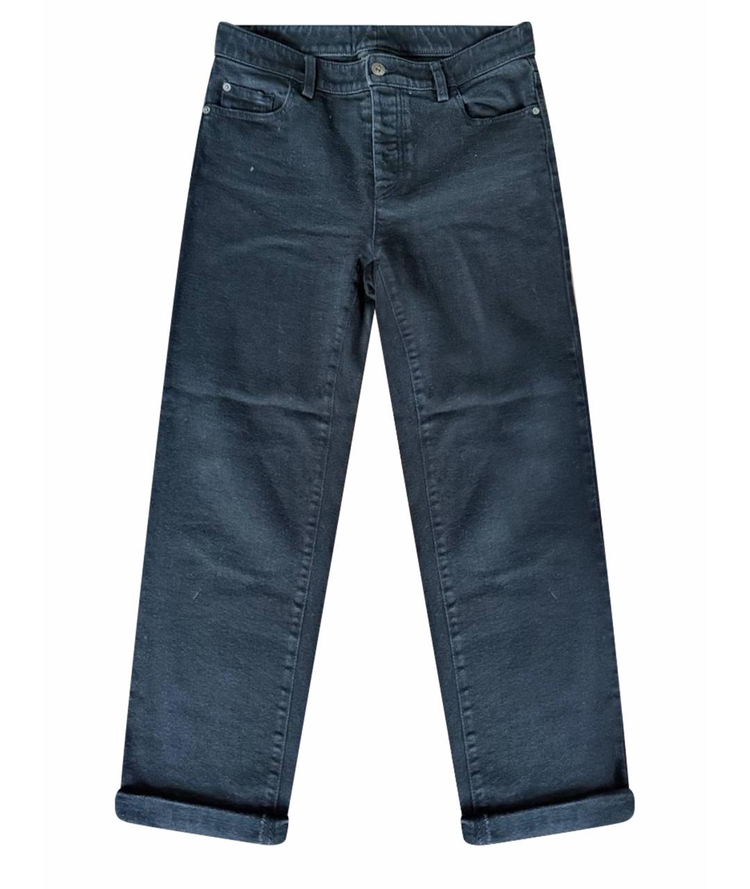 EMPORIO ARMANI Черные хлопковые прямые джинсы, фото 7