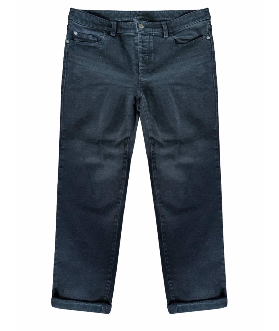 EMPORIO ARMANI Черные хлопковые прямые джинсы, фото 1