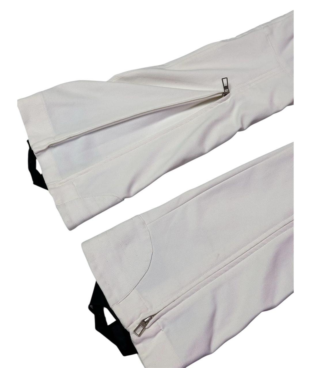 LORO PIANA Белые прямые брюки, фото 4