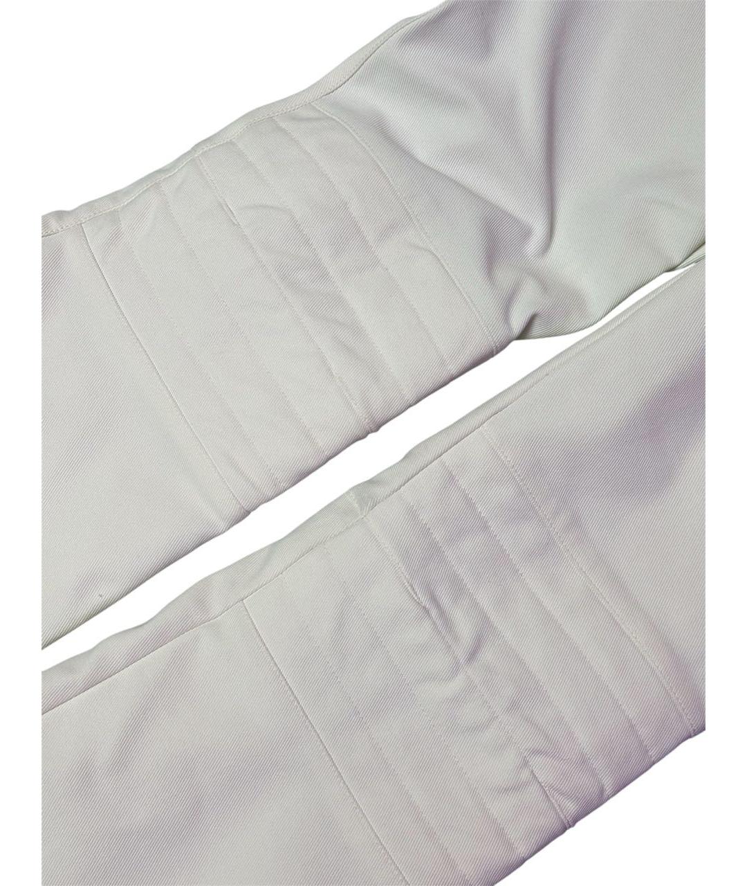 LORO PIANA Белые прямые брюки, фото 7