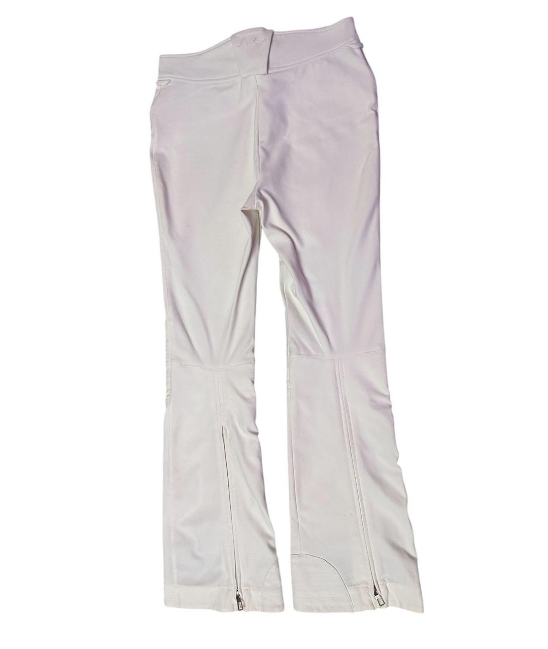 LORO PIANA Белые прямые брюки, фото 2