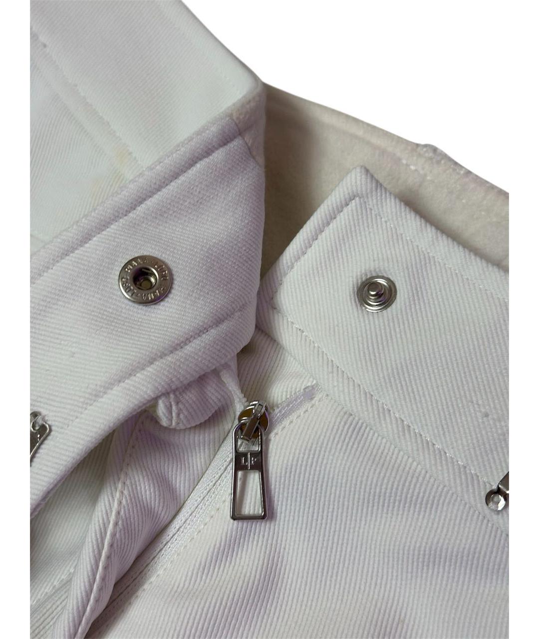 LORO PIANA Белые прямые брюки, фото 5