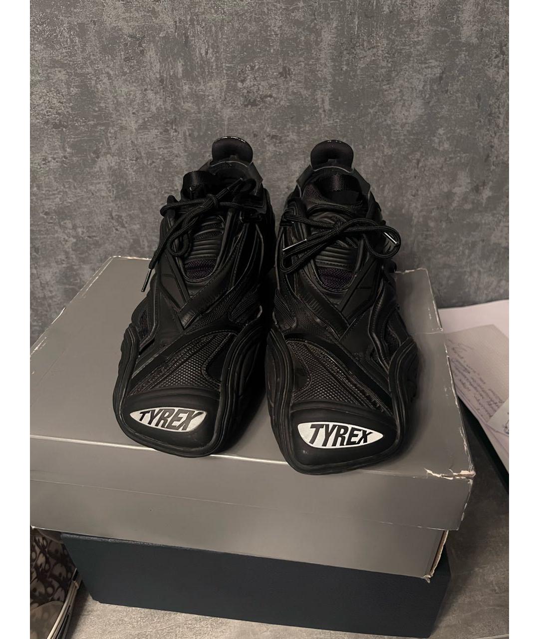 BALENCIAGA Черные низкие кроссовки / кеды, фото 4