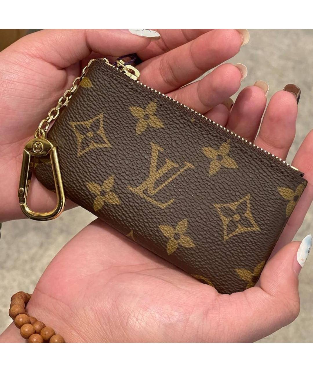 LOUIS VUITTON Коричневый кошелек, фото 4