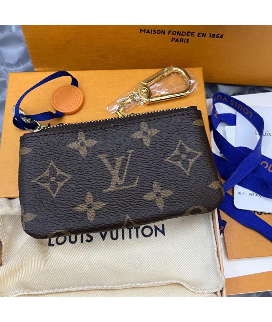 LOUIS VUITTON Коричневый кошелек, фото 2