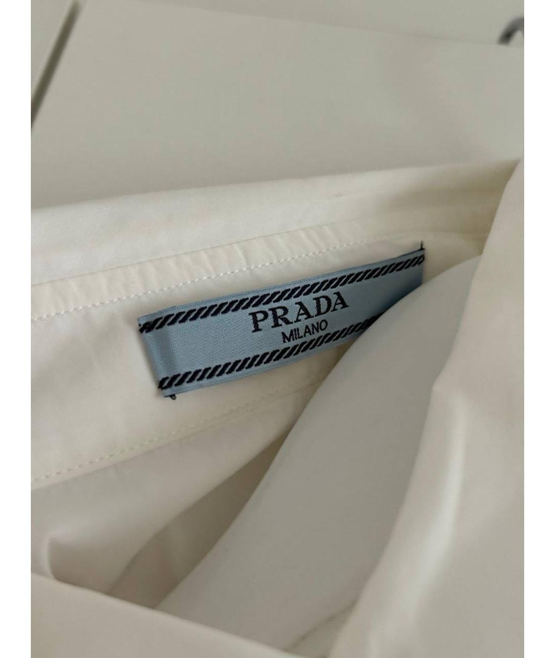 PRADA Белая хлопковая майка, фото 4