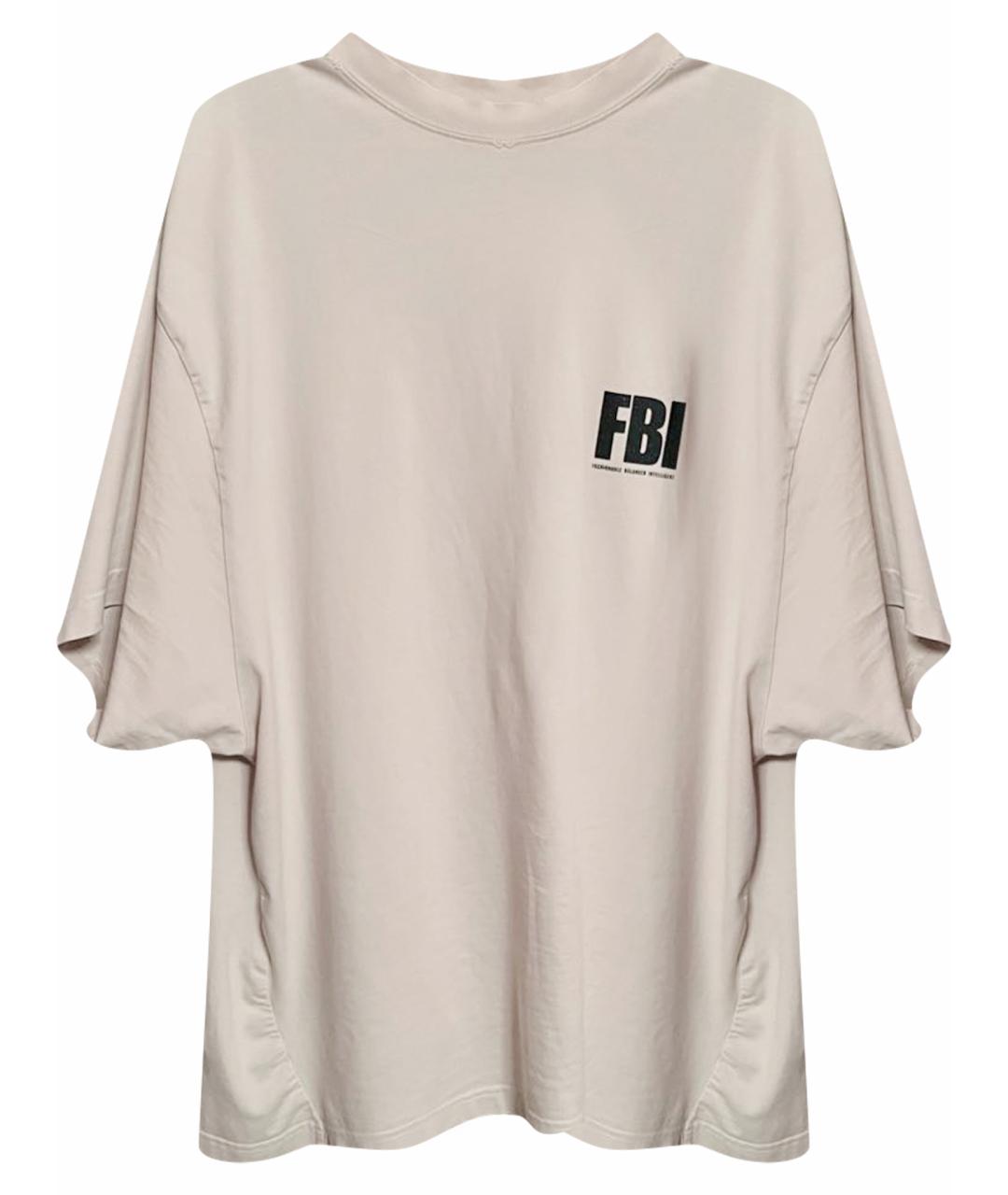 BALENCIAGA Бежевая хлопковая футболка, фото 1