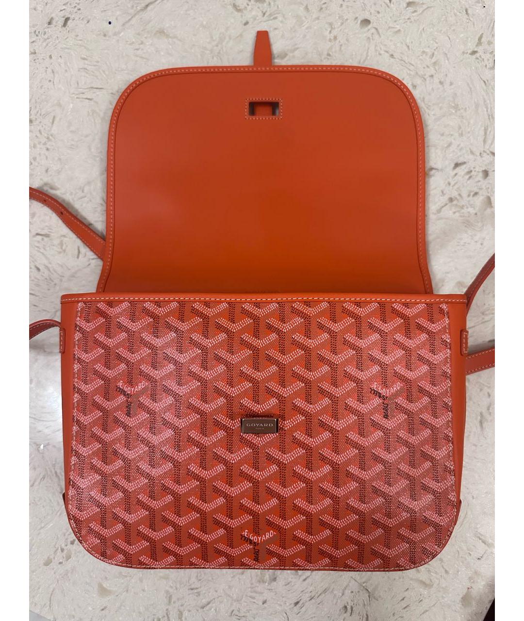 GOYARD Оранжевая кожаная сумка на плечо, фото 4