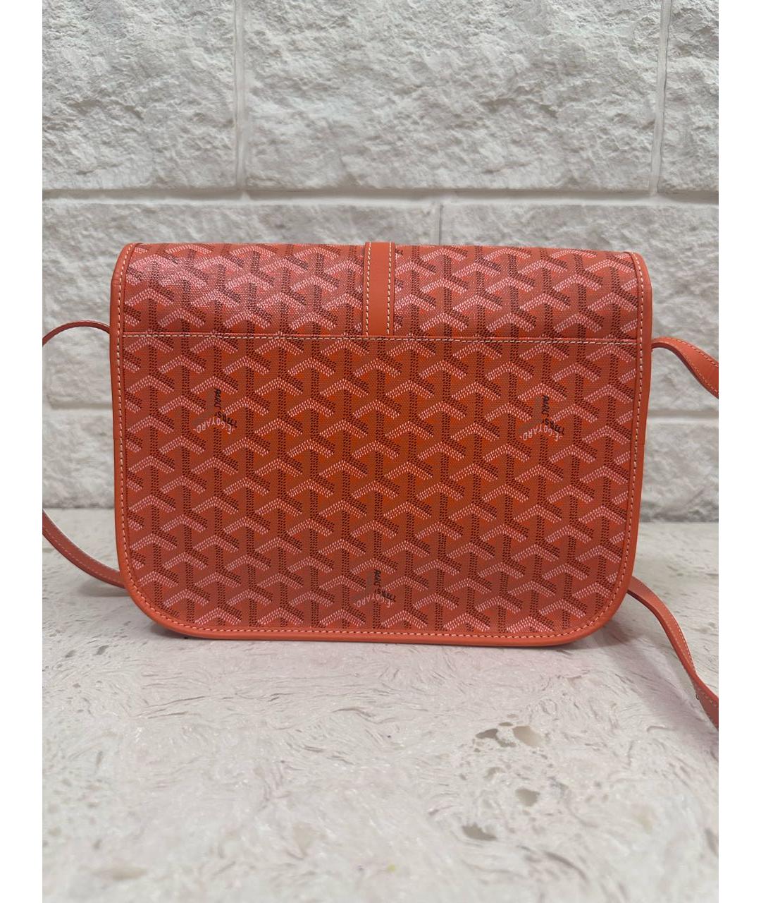 GOYARD Оранжевая кожаная сумка на плечо, фото 2