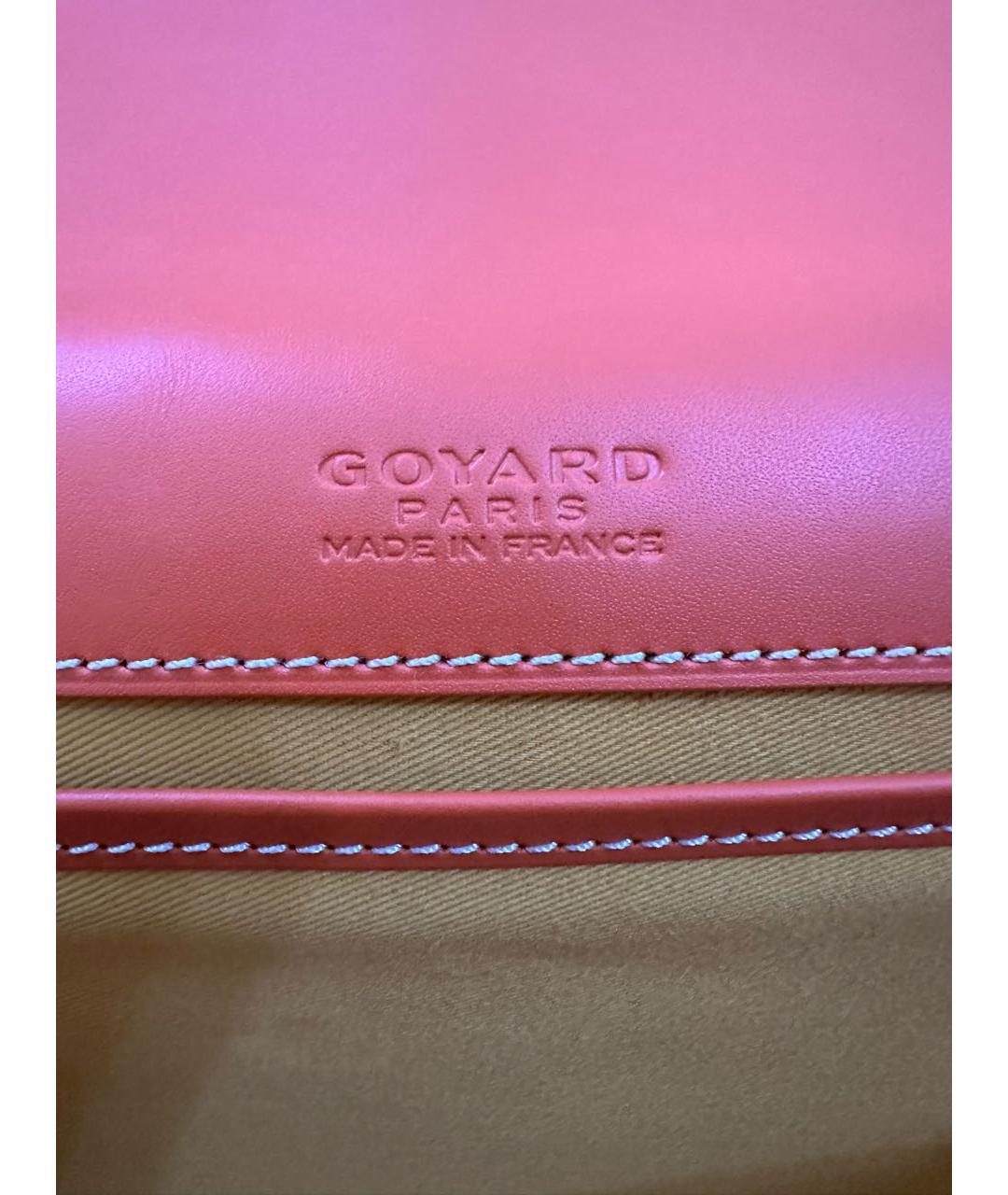 GOYARD Оранжевая кожаная сумка на плечо, фото 6