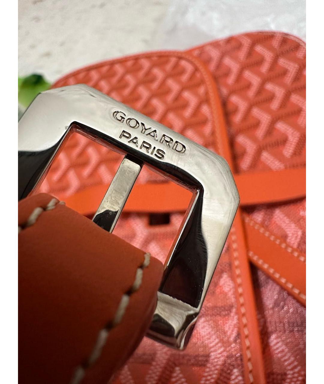 GOYARD Оранжевая кожаная сумка на плечо, фото 8