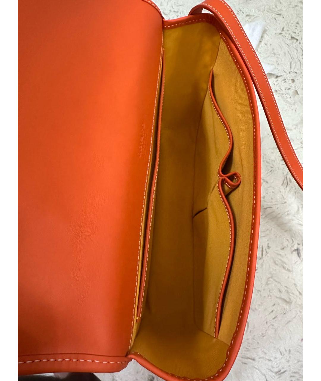 GOYARD Оранжевая кожаная сумка на плечо, фото 3