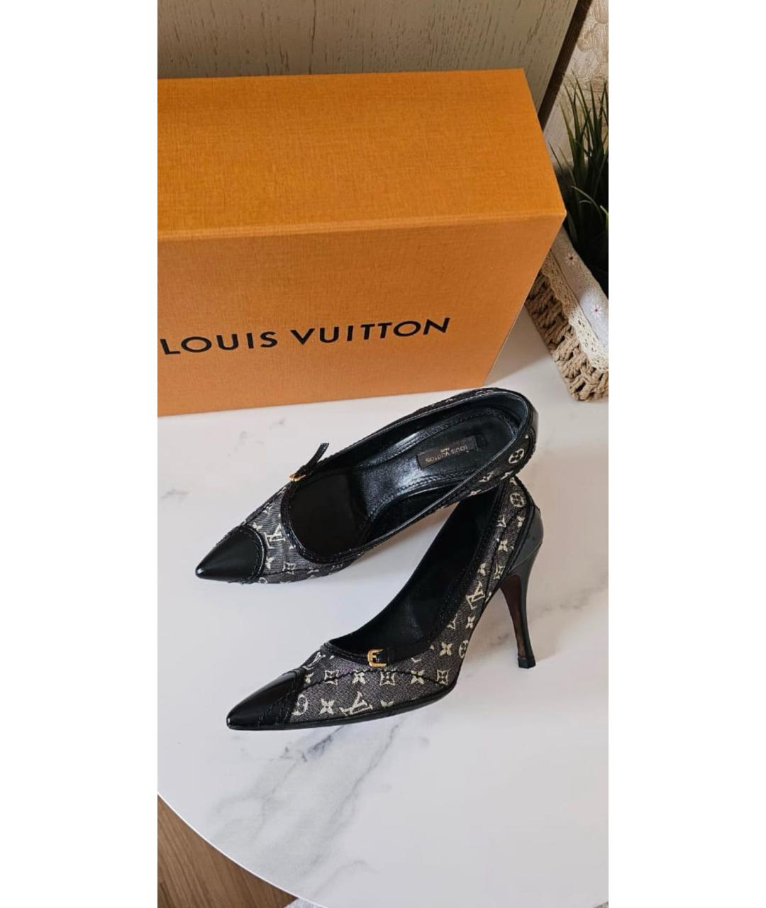 LOUIS VUITTON Серые текстильные туфли, фото 3