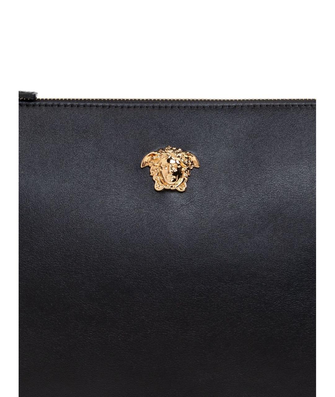 VERSACE Черная кожаная барсетка, фото 3